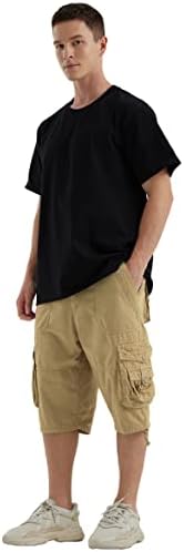 Vopoker Men's Ripstop Cargo Shorts Cotton Twill Straight For Latch For Rably Ourdoor