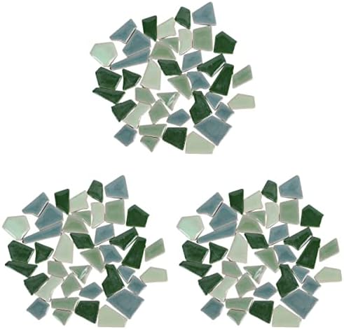 Doitool 3 парчиња зелени занаети Неправилна уметност свадба за расипани занаетчиски украси прилично DIY G Home проекти форма конфети керамички кристал во облик на извадув