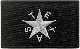 Antrix 2 компјутери Тексас Starвезда Тактичка воена везена униформа амблем Апликат лепенка и амблем за јамки за ранец за ранец за капаци за капаци за капаци