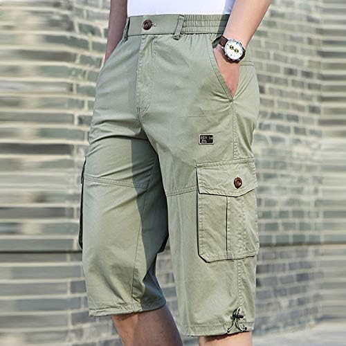 Miashui Carpenter for Men Pocket Fitness лето бодибилдинг цврсти шорцеви мажи во боја на машка боја, обични панталони, спортски машки