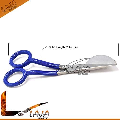 Лаја увезува ножици за апликации од 6 инчи со рачки за офсет за винил и сечило во форма на лопатка