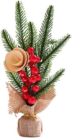 Вештачка мини новогодишна елка со украси украси за домашна спална соба за дневна соба за дневна маса врвни трибини Божиќ украс Елегантен