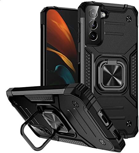 Mastten за Samsung Galaxy S21 Case 5G 6,2 , целосна телесна заштитна телефонска кутија со капакот на магнетниот држач за монтирање на автомобили, црна, црна