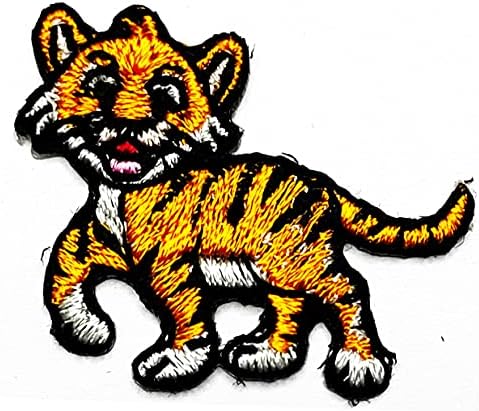 Умама лепенка од 3 мини тигар лепенка малку тигар симпатичен цртан филм железо на везени закрпи Апликации за игла занаетчиска машина