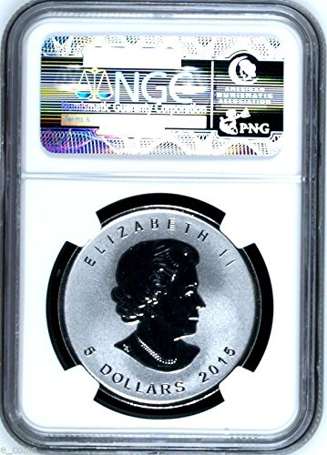 2015 Канада Монета Канадски Сребрен Јаворов Лист Обратен Доказ Коза Овци Први ИЗДАНИЈА 5 5 PF70 NGC