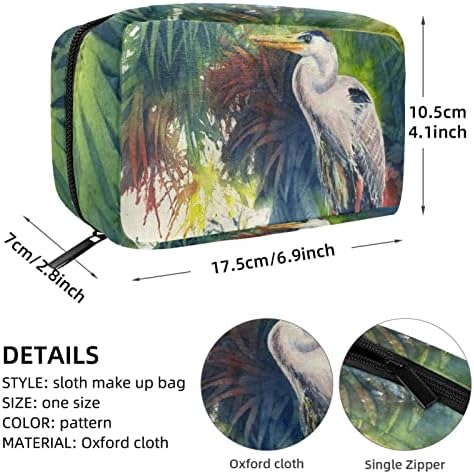 Чанта за шминка на униси, Торба За Козметика За Сликање Птици Од Тропска Уметност Пренослива Торба За Патнички Воз Организатор На Куќишта За