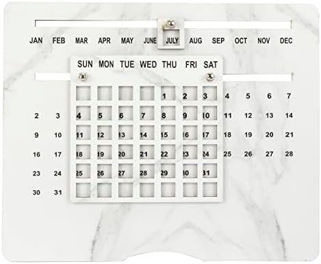 Вечен Календар За Биро со Планер за Планирање и Организирање.Месечен Календар За Канцеларија Нова Година Табела Дрво Мермер Календар.