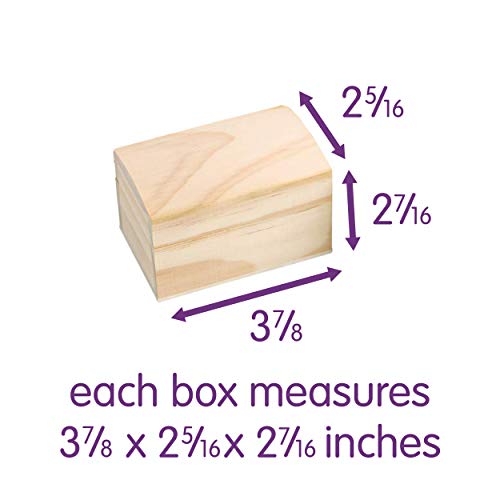 Бојации Локбокс дрвена кутија за богатство, сет од 12, за деца, недовршени, подготвени за украсување, DIY занаети, уметност и занаетчиство,