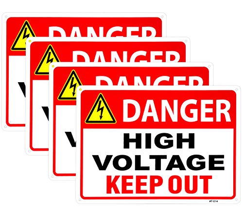 Опасен знак со висок напон чувајте го знакот 10x14 алуминиум трајни/водоотпорни до 7 години на отворено
