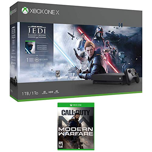 Мајкрософт ЦИВ-00411 Xbox One X Star Wars Jedi Падна Цел 1 Тб Пакет Со Активизија Повик На Должност Модерната Војна се за Xbox One