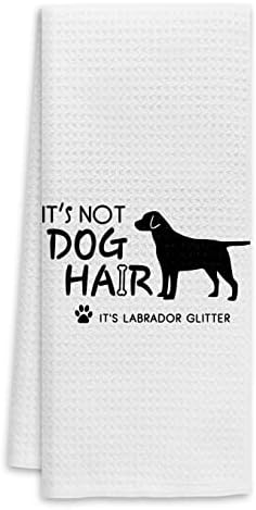 Не е коса за кучиња, тоа е лабрадор сјајно смешно црно куче цитат за бања, кучиња lубители подароци декоративни крпи, кучиња мама девојки подароци