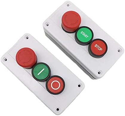 MOMTC NC итен стоп Без црвено зелено копче за прекинувач на копчето Започнете Стоп за прекинување на копчето за само-запечатување