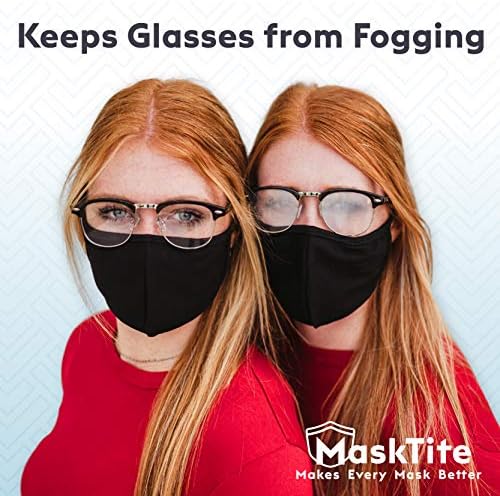 MaskTite - лента за маска за лице, без очила за магла. Без маски за лизгање. Без празнини. Направено во САД. Нежни, медицински одделенија, хипоалергичен, латекс бесплатен,