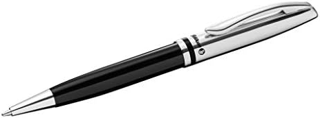 Вклучен пенкало за пелекан џез класично, средно грицка, вклучено е сино мастило, метал, црна, боксена, по 1 секоја од нив