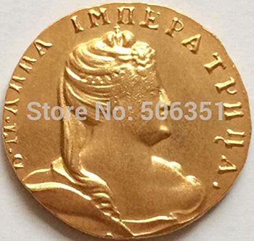 Предизвик Монета 24к Позлатени 1759 руски Монети Копија Копија Орнаменти Колекција Подароци Монета Колекција