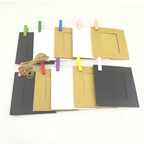 Creativeид Деко Диј Креативна мини хартија со фото -рамка со мини обоени облеки и канап -фит инсакс мини филм -muti