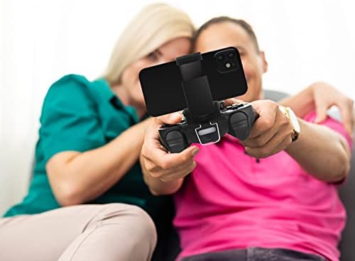 2 пакет PS4 контролер за клип, прилагодлив држач за монтирање на држачот за мобилни телефони што може да се преклопи, компатибилен со iPhone Android PS4/ PS4 SLIM/ PS4 PRO контролори