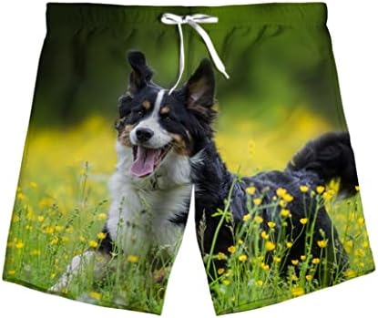 Keusyoi лето 3Д животинско куче целосна печатена маица шорцеви две парчиња сет-тренерски мажи жени случајни о вратот со кратки