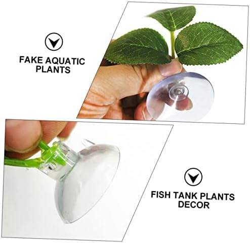 Ханабас 9 парчиња вештачки водни растенија факс зеленило пластични аквариум растенија faux растенија риба резервоар растенија украс вшмукување чаша аквариум расте?
