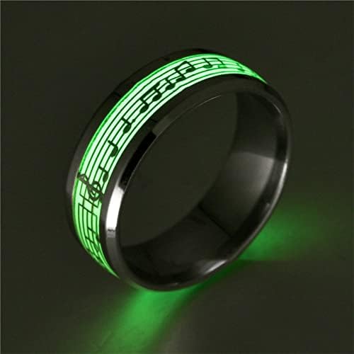 Yistu ringsвони за жени Нов едноставен моден моден прстен сјај флуоресцентен прстен личност накит ноќен клуб сјај прстен