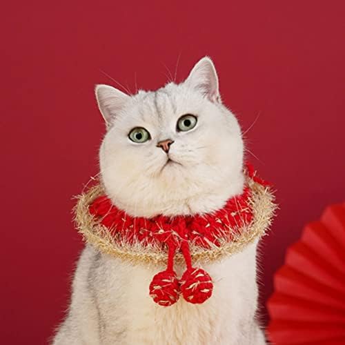 Облека за маче 1 Постави симпатична мачка Кејп и јака Нова Година мачка Кејп ПЕТ облека ПЕТ