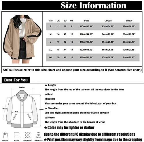 Cokuera omeенски моден есен јакна палто елегантен симпатичен печатен поштенски патент y2k долги ракави надвор од облеката на куќиште за џеб за