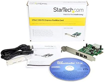 Startech.com 3 Порт 2Б 1А 1394 Адаптер за картички PCI Express FireWire - 1394 FW PCIE FireWire 800/400 картичка
