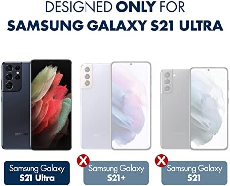 Оклоп 2 Пакет Воен Заштитник На Екранот Дизајниран За Samsung Galaxy S21 Ултра 6,8-ИНЧЕН Случај Пријателски Анти-Меур HD Јасен Филм