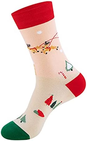 Божиќни Чорапи За Жени Забавни Шарени Памучни Празнични Чорапи Смешни Новини Чорапи На Екипажот Среќен Божиќ Божиќна Елка Падне Трчање Чорапи