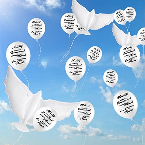 Џиши Меморијални Гулаб Балони Постави Ослободување На Небото, Биоразградливи Погребни Балони Меморијални Украси За Прослава На Животот Среќен