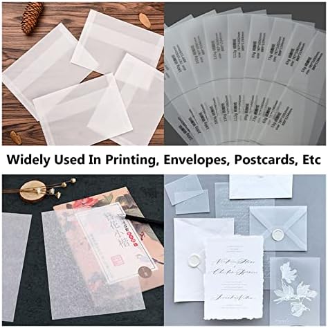 Nupart A4 Vellum Paper Acetate Paper Paper Pack за завиткување хартија за хартија за хартија за хартија DIY рачно изработена хартија занаетчиска