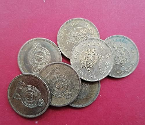 Азија Монета Постави Монета Шри Ланка 5 Рупија Дебела Бакар Монета Националниот Амблем Верзија Монета Колекција