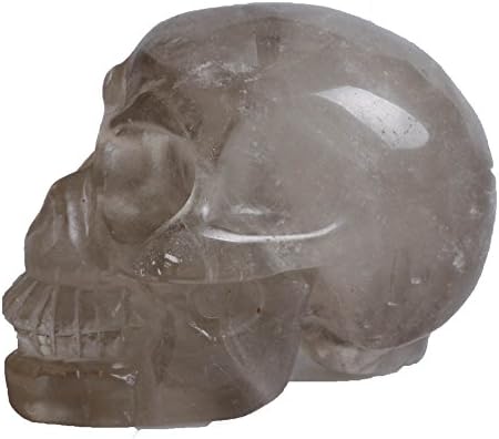 Hjt Hongjintian Natural Smokey Quartz Crystal Skull 2.05 H 0,45 bs
