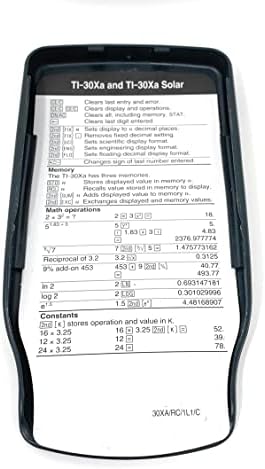 Тексас Инструменти TI30XA TI-30XA Научен калкулатор, 10-цифрен ЛЦД