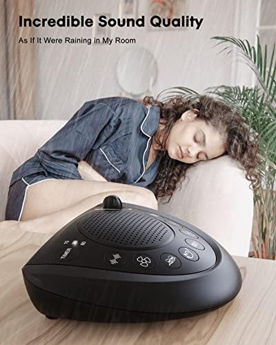 Звучна Машина | Пренослива Терапија За Спиење-2 ПАРЧИЊА Бела&засилувач;Црна Пренослива Звучна Машина За Спиење со 24 Смирувачки