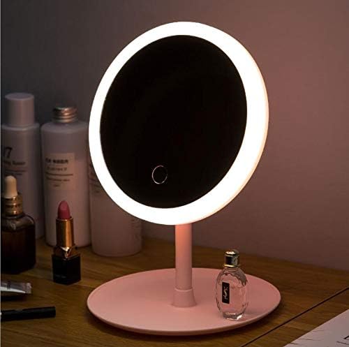 WYFDP LED светло за шминка за шминка LED LED огледало на лицето Прилагодлив допир затемнувач USB LED Vanity Mirror Table Table Cosmetic Mirror
