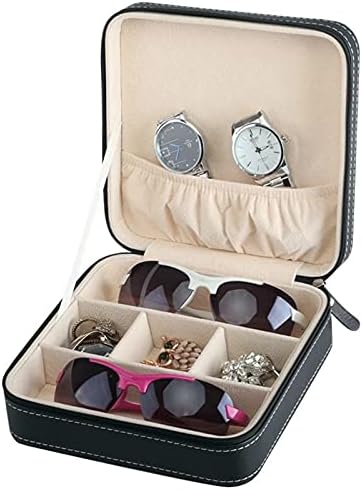 N/Пренослива Кутија За Очила За Сонце Pu Кожни Очила За Патување Кутија За Складирање Накит Решетка За Мали Очила Кутија За Торба Со Патент Кутија За Подароци
