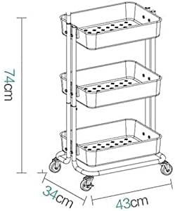 HEDTEC Мултифункционална количка за складирање на подот