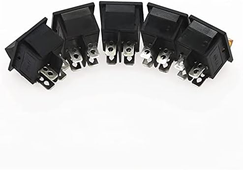 Rocker Switch 5PCS KCD4 Rocker Switch Switch Switch Switch 2 Позиција 4 пинови со светлина 15A 250VAC/20A 125VAC 32 * 25mm