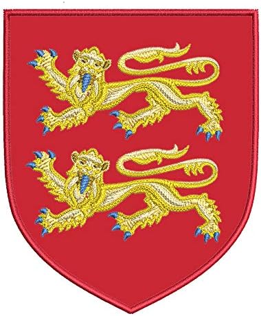 Нормандија Средновековен грб 3,5 Везено железо или шиење на лепенка хералдична армиска историја семејство сртот
