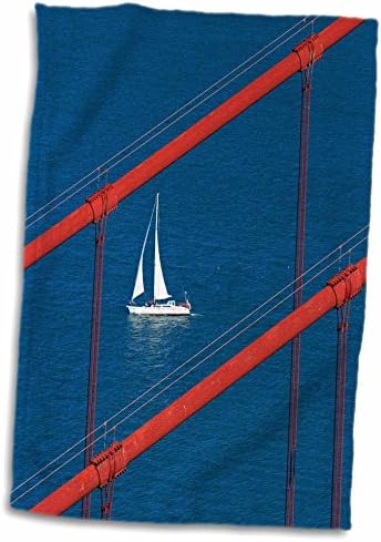 3drose USA, San Francisco, Golden Gate Bridge и Yacht, San Francisco Bay. - крпи