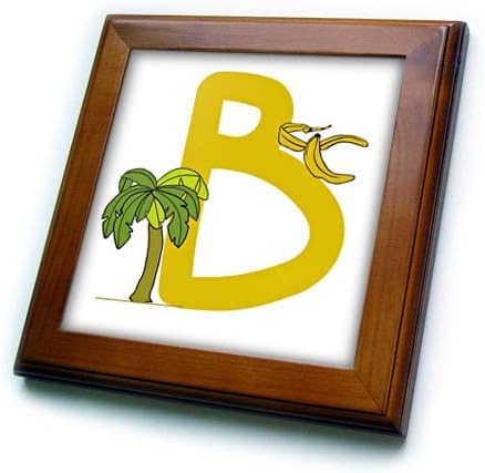 3дроза Симпатична Слика На Буквата Б Со Банана Дизајн-Врамени Плочки