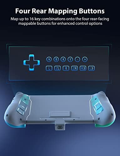 Додатоци за прекинувачи на Nexigo, основен комплет, ергономски и засилен контролер за Nintendo Switch/Switch OLED во рачен режим, кутија
