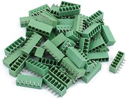 X - DREE 50PCS AC300V 8A 2EDGR 3.81 mm Теренот 6P Прав Агол Седиште Приклучок-Во Pcb Терминал Блок Конектор(50Pcs AC300-V 8A 2EDGR 3.81