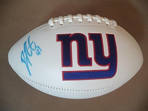 Dominique Rodgers-Cromartie #41 NY New York Giants потпишано лого фудбал w/COA