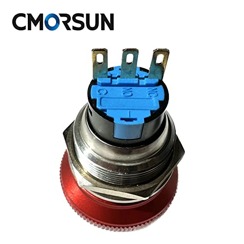 Копче Cmorsun 22mm копче за итни случаи IP65 водоотпорен не'рѓосувачки челик со три единечни жици