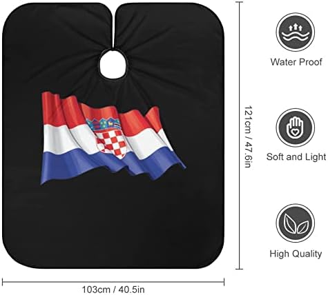 Хрватско Знаме Детска Фризура Кејп Фризер Престилка Со Прилагодлив Капак За Сечење На Косата