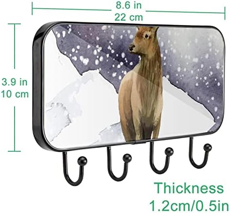 ВИОКСИ Ѕидна Решетка За Палто Со 4 Куки, Зимски Снежни Ирваси Самолепливи Куки За Закачување Облека, Клучеви, Крпи, Торба, Капа, Чанта,