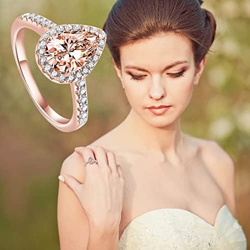 2023 година Нов ангажман круг Циркони жени свадбени прстени накит за накит за жени со целосен дијамантски дами прстен ретро прстени