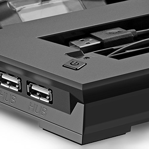 PS4 тенок вертикален штанд за ладење со двојни USB полнач полнач 2 во 1 двојна употреба со систем за ладење и полнење